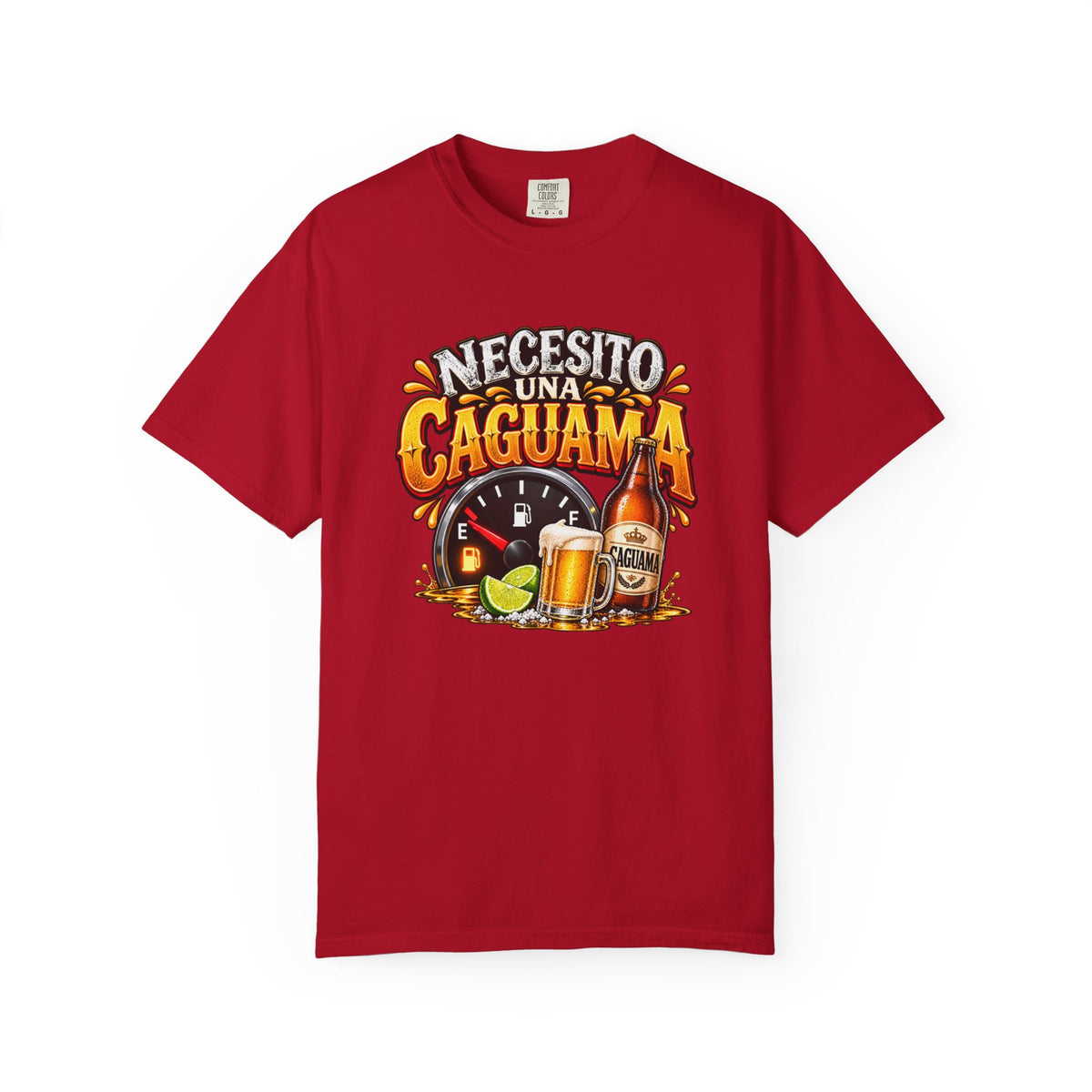 Necesito Una Caguama T-shirt | Beer Bottle, Mug & Lime Design