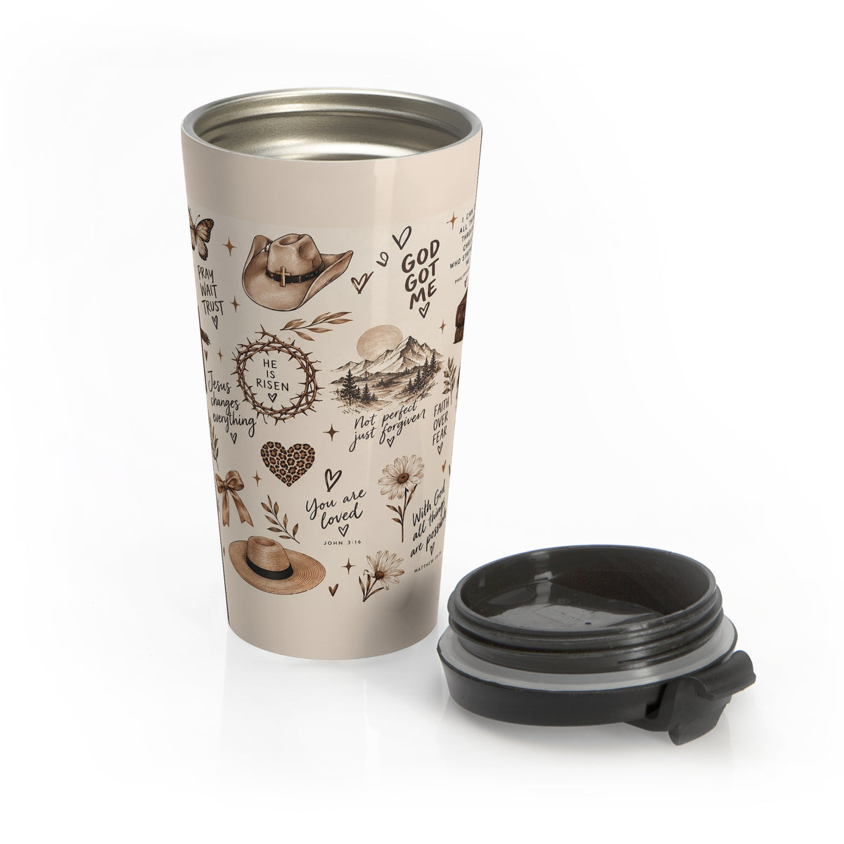Faith & Farmhouse Stainless Steel Travel Mug