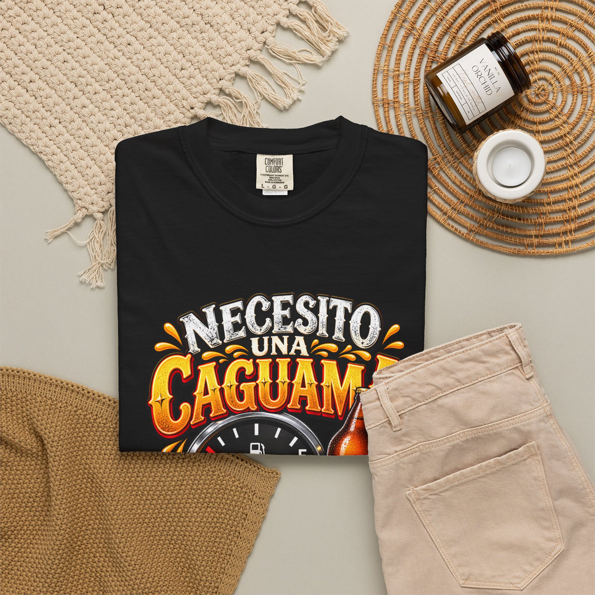 Necesito Una Caguama T-shirt | Beer Bottle, Mug & Lime Design