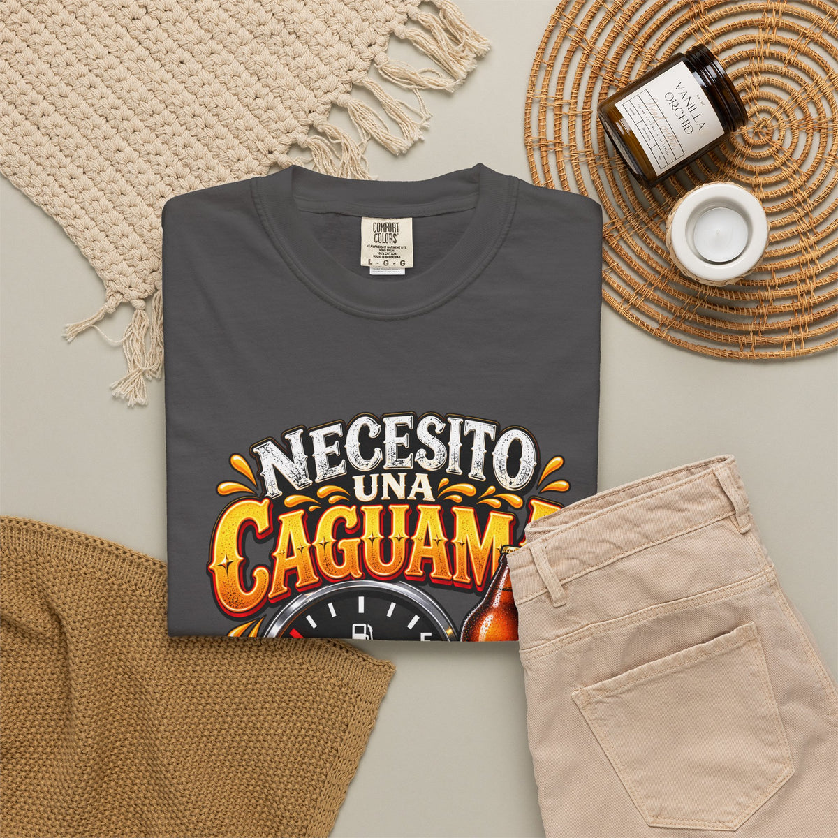 Necesito Una Caguama T-shirt | Beer Bottle, Mug & Lime Design