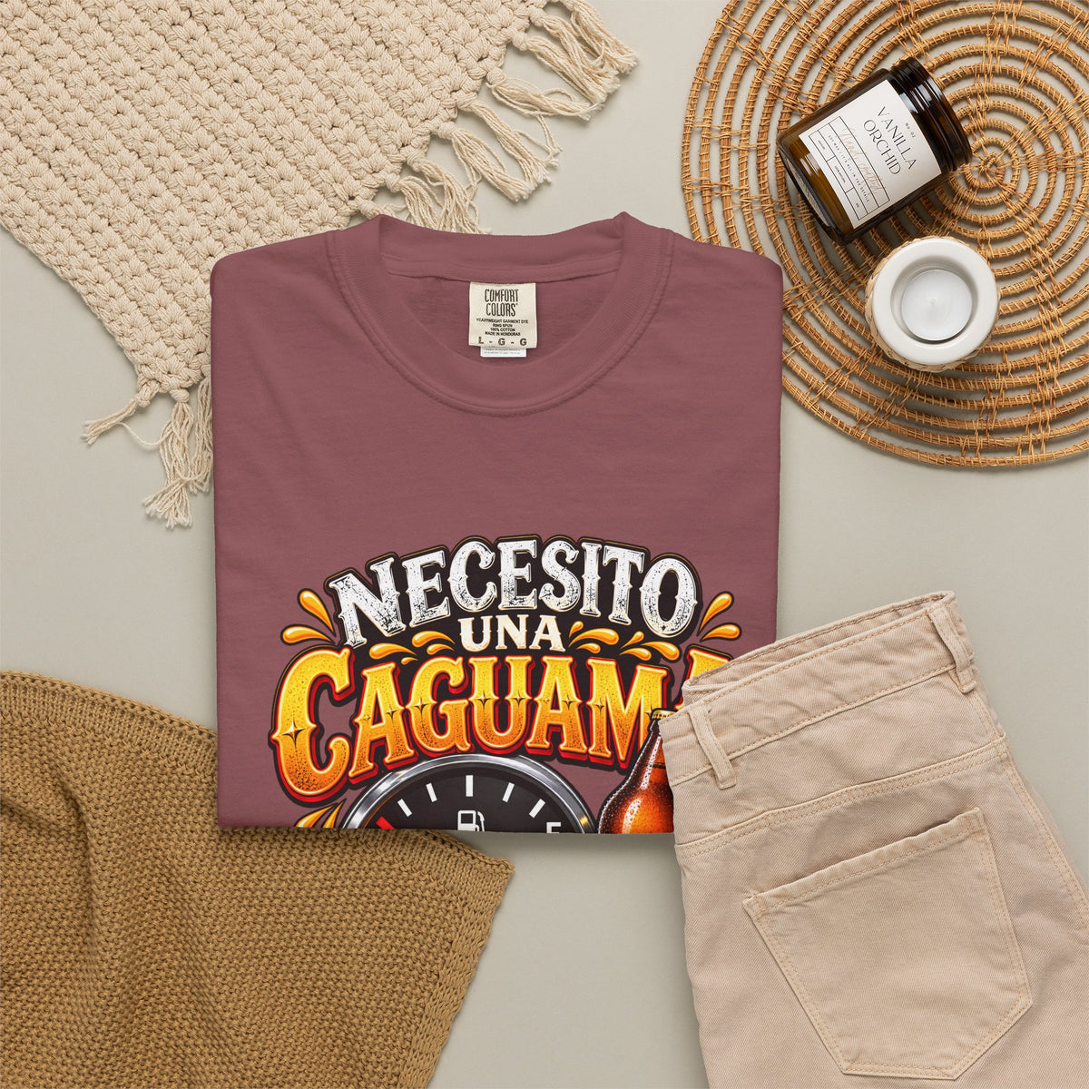 Necesito Una Caguama T-shirt | Beer Bottle, Mug & Lime Design