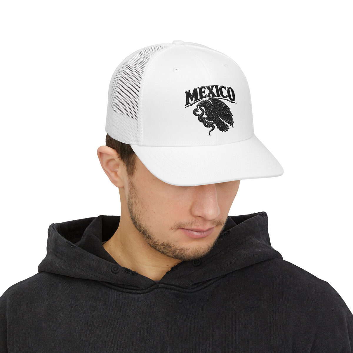 MX Eagle Head Snapback Cap | Vintage Emblem Trucker Hat