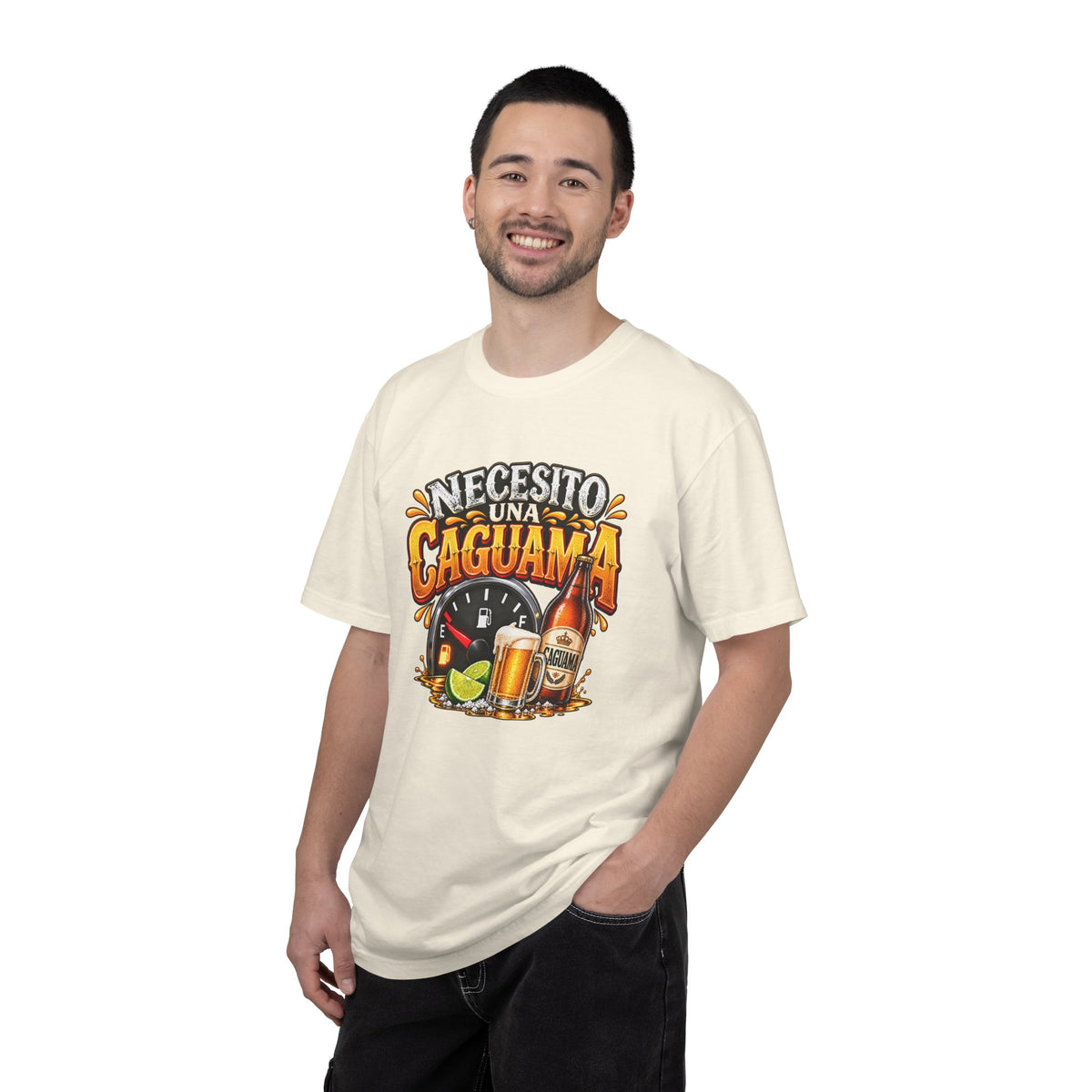Necesito Una Caguama T-shirt | Beer Bottle, Mug & Lime Design